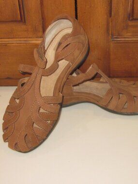 Clarks Suede Strappy Sandal Artisan Collection Leather